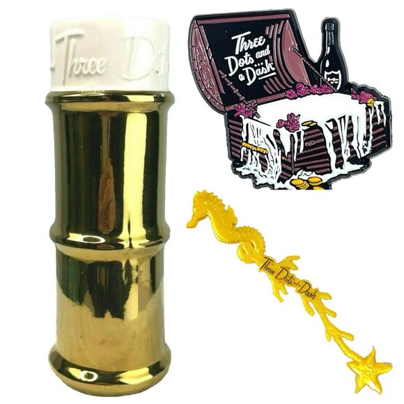 Three Dots and a Dash Golden Bamboo Stalk Tiki Farm Mug Pin Swizzle Chicago 2013 - Picture 1 of 14